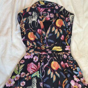 Maeve by Anthropolgie dress- floral/black/zebra/cheetah print- size 4